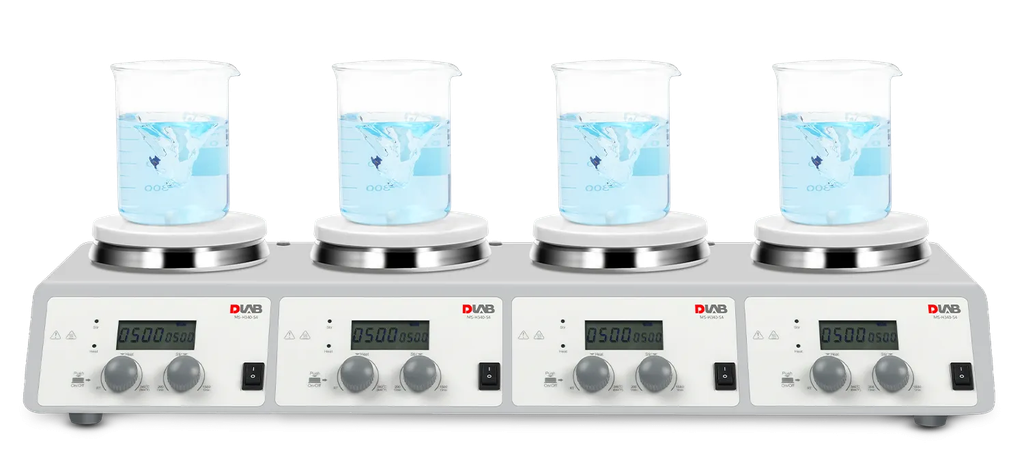 AGITATEUR MAGNETIQUE CHAUFFANT 4 POSTES DIGITAL LCD MS-H340-S4