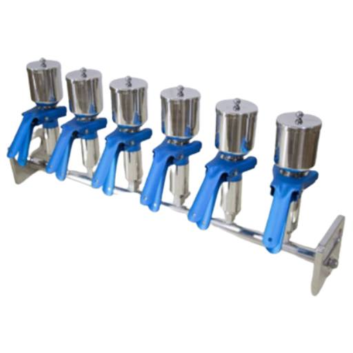 RAMPE DE FILTRATION EN INOX 6 POSTES