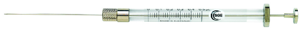MICROSERINGUE Nanovolume avec piston dans l'aiguille 0,5µL