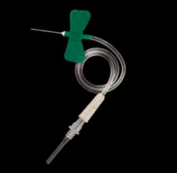 [45301] VACUMED BLOOD COLLECTION SET 21GX3/4&quot; GREEN WITH LUER ADAPTER NEEDLE TB LENGHT 190MM